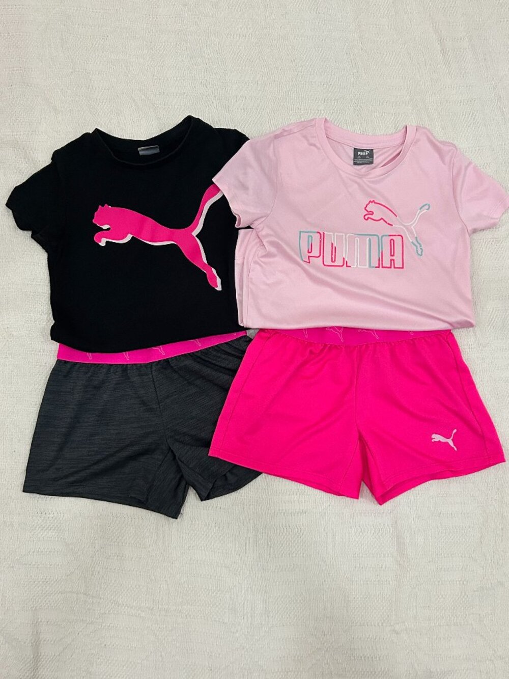 Bundle: (2) Puma Shirts and (2) Shorts - S 7/8